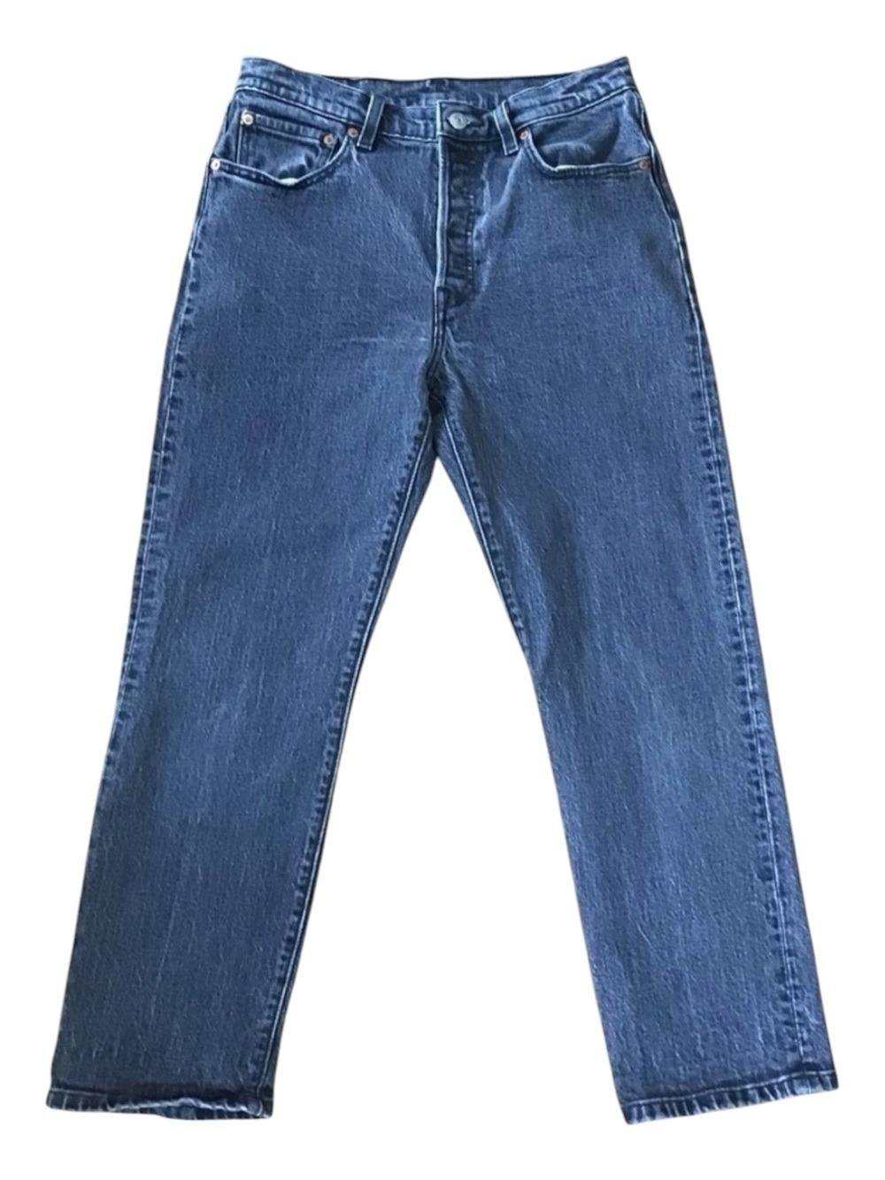 Levi’s Premium 501 High Rise Button Fly Jeans Women’s W28 L26 black/Gray Denim